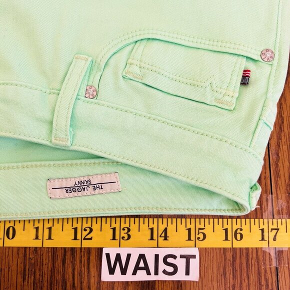 VIGOSS Women's The Jagger Skinny Jegging Jeans Size 31x29 Mint Green Mid Rise - Picture 10 of 13